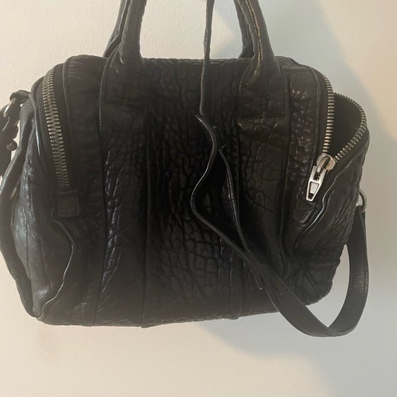 Alexander Wang Rockie Lambskin Leather Satchel Bag with silver studs. - Picture 4 of 5